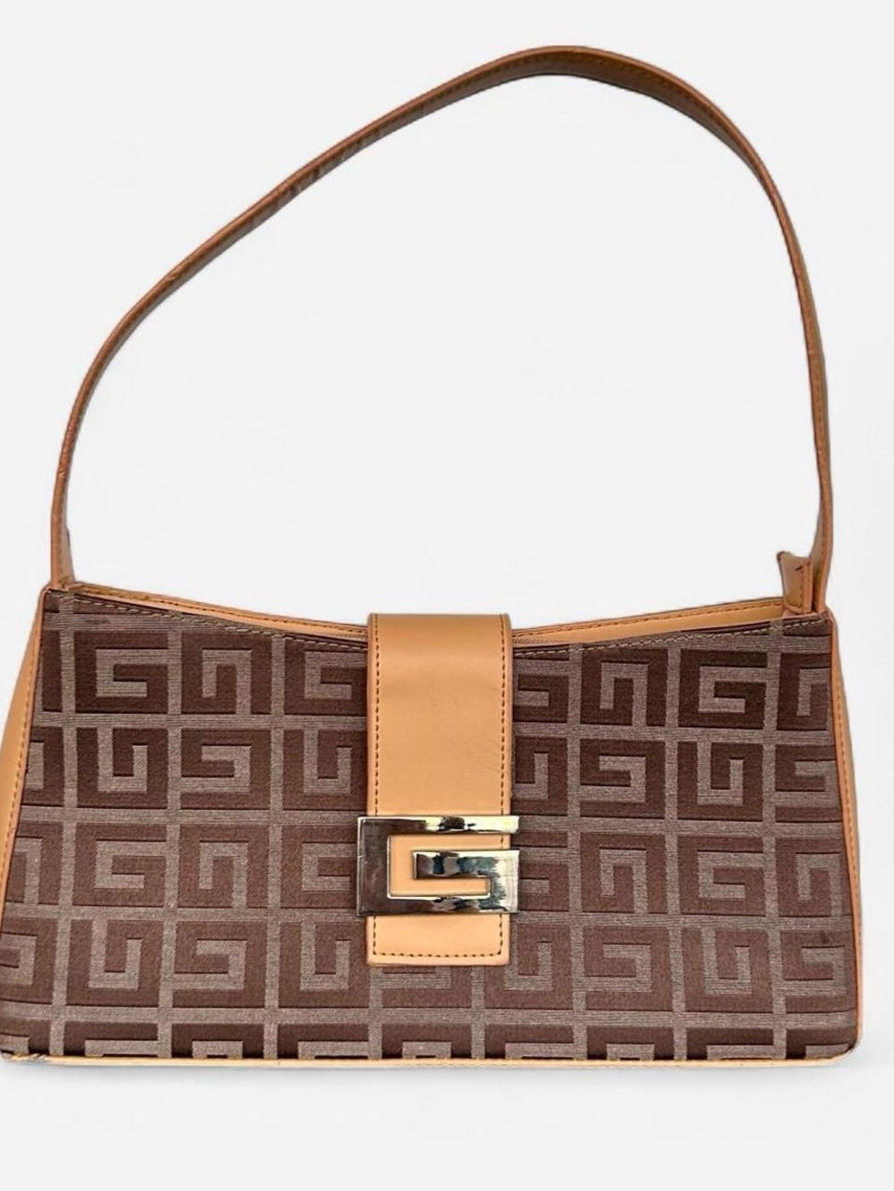 Geometric Print Monogram Shoulder Bag - Picture 3 of 9